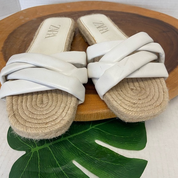 Zara Multi Strap Espadrille Slides Sandals - Picture 5 of 8